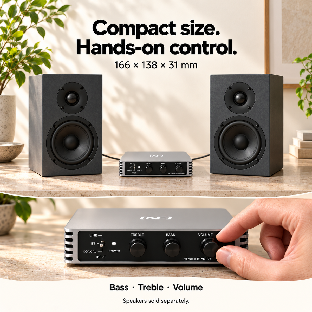 IF-AMP03 Compact Bluetooth Amplifier