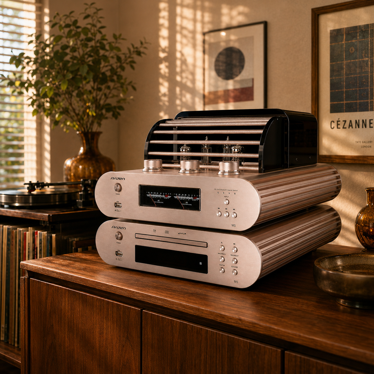 F60 speaker pair in a complete listening setup
