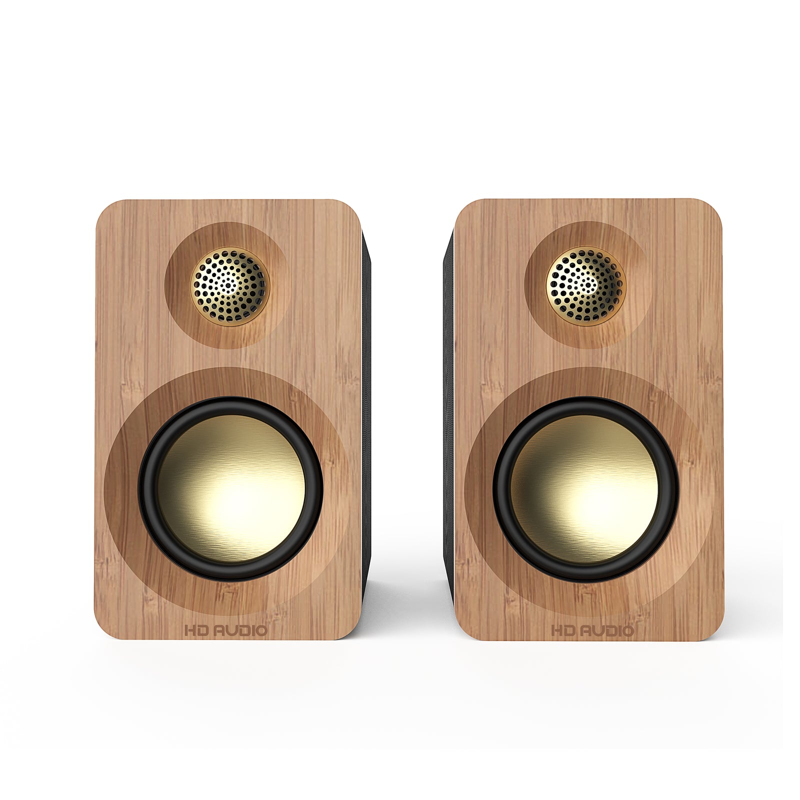 SR32 active desktop speakers angled view
