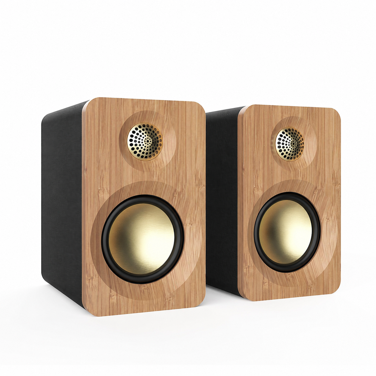 SR32 active desktop speakers, cabinet detail