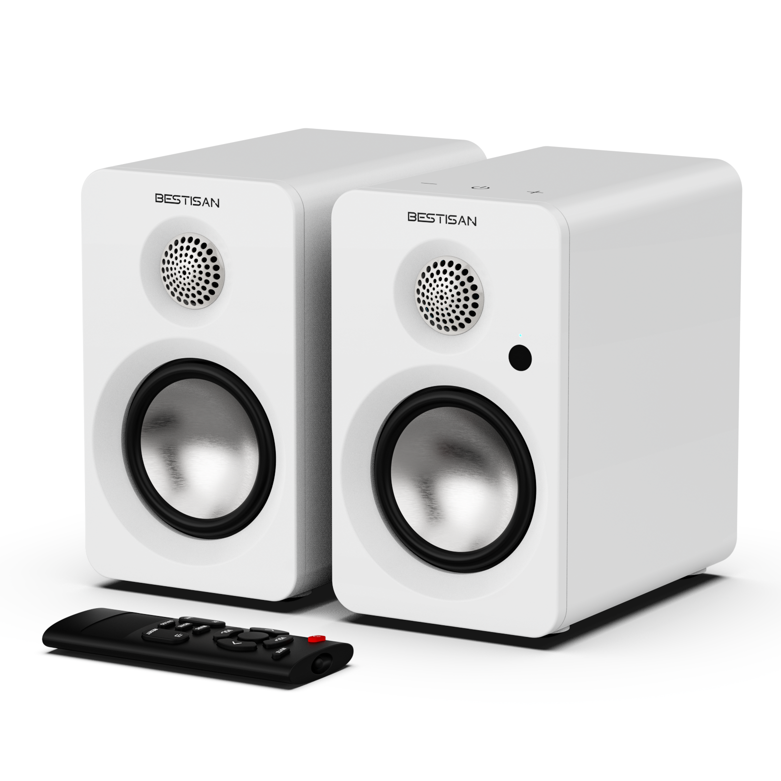 SR32B compact active desktop speakers with remote